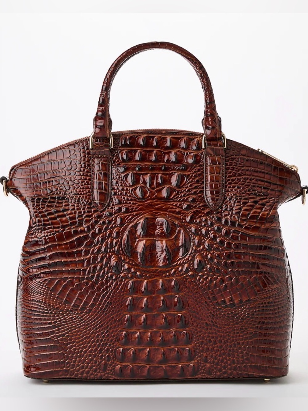 Brahmin Large Duxbury Satchel in Pecan Melbourne